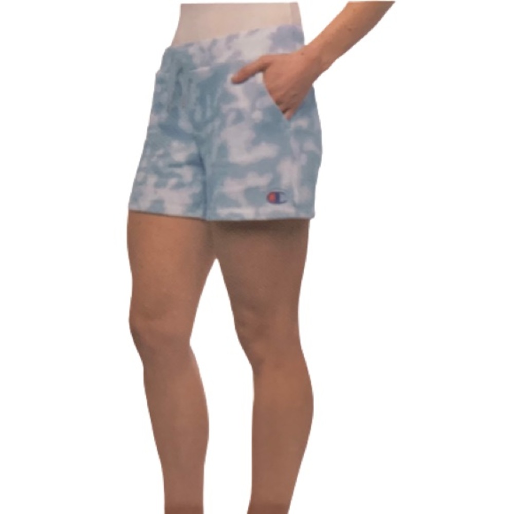 Champion Baby Blue/White Cloud Pattern Casual Shorts